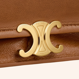 Tas Celine Soft Triomphe Besace Supple Shiny Lambskin Soft Tan