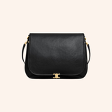 Tas Celine Soft Triomphe Besace Supple Shiny Lambskin Black