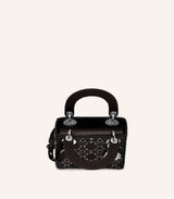 Tas Dior Mini Lady Dior Bag Strass Cannage Satin