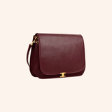 Tas Celine Soft Triomphe Besace Supple Shiny Lambskin Red