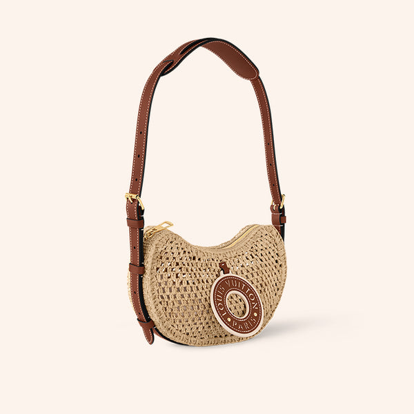 Tas LV Louis Vuitton Croissant MM Natural Raffia