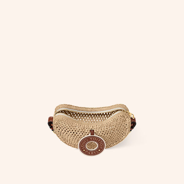 Tas LV Louis Vuitton Croissant MM Natural Raffia