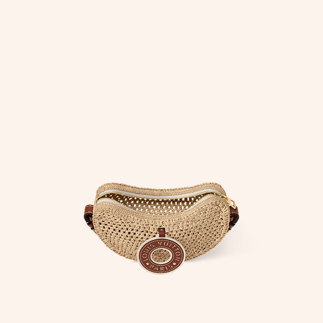 Tas LV Louis Vuitton Croissant MM Natural Raffia