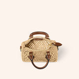 Tas LV Louis Vuitton Nano Speedy Natural Raffia