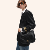 Tas Celine Soft Triomphe Besace Supple Shiny Lambskin Black
