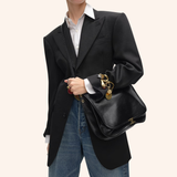 Tas Celine Soft Triomphe Besace Supple Shiny Lambskin Black