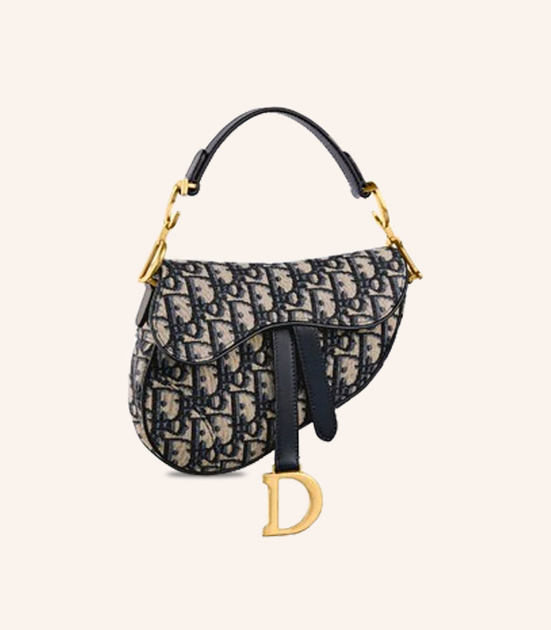 Tas Dior Mini Saddle Bag Blue Oblique Jacquard Toko Tas Branded Mirror Online Terbaik thesankara