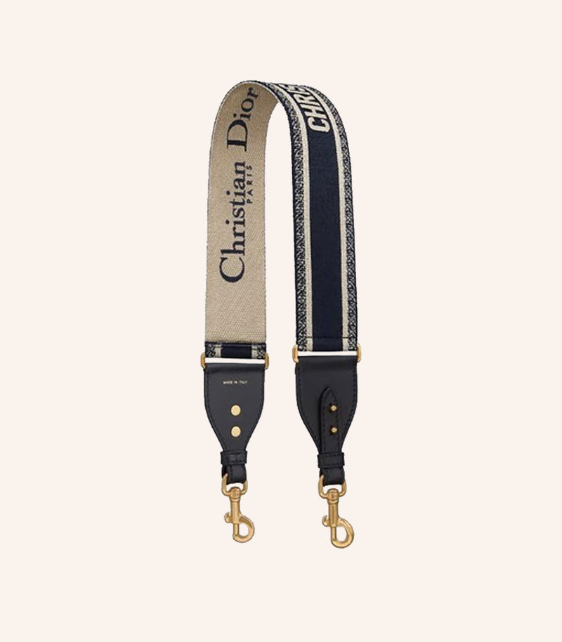 Dior Shoulder Strap Blue Embroidery