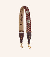 Dior Shoulder Strap Burgundy Oblique Embroidery