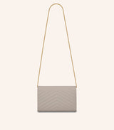 Tas YSL Saint Laurent Envelope Chain Wallet In Grain De Poudre Embossed Leather