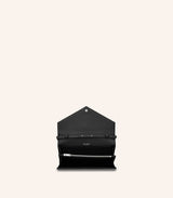 Tas YSL Saint Laurent Envelope Chain Wallet In Grain De Poudre Embossed Leather